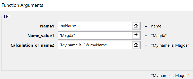 LET function in EXCEL 365