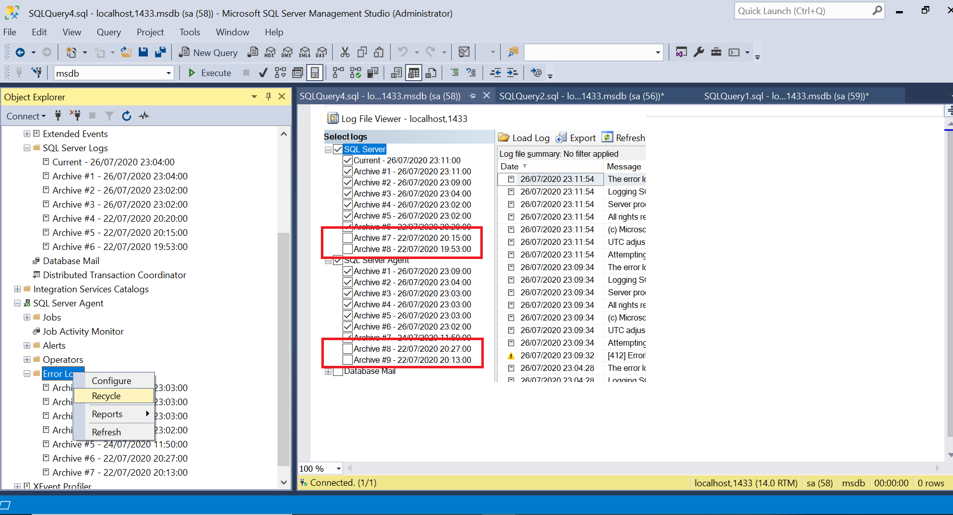 Invoke-DbaCycleErrorLog