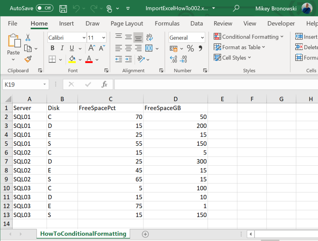 ImportExcel - Preparation