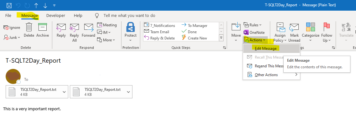 Edit received emails